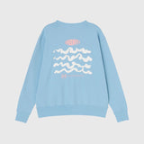 ￥Art Print Crewneck Sweatshirt「red brush1-mm2025」marina