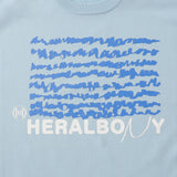 ￥Art Print Lightweight Knit「blue calligraphy1-mm2025」　Bluemarina