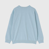 ￥Art Print Lightweight Knit「blue calligraphy1-mm2025」　Bluemarina