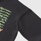 ￥Art Print Lightweight Knit「blue calligraphy1-mm2025」　Graymarina