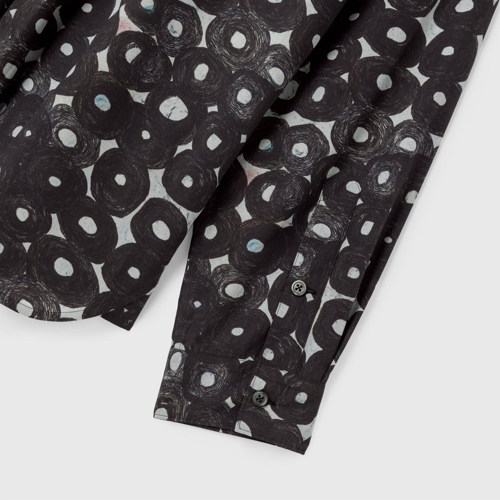 デザインシャツ（フライフロント）ブラックB「（無題）（丸