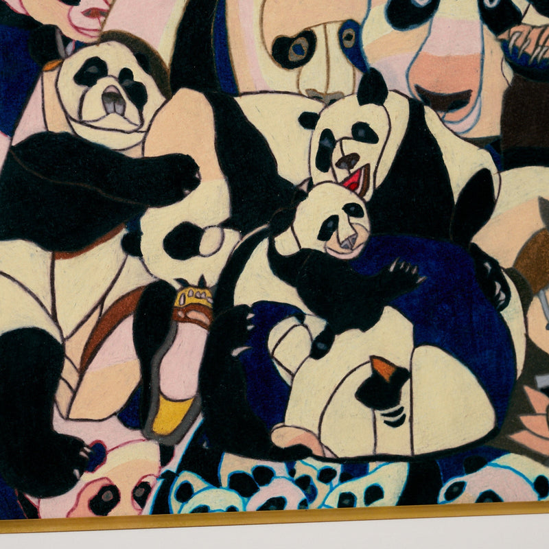 「4匹の仲良しパンダ」（未来絵画） パンダんらん」原画作品 – HERALBONY
