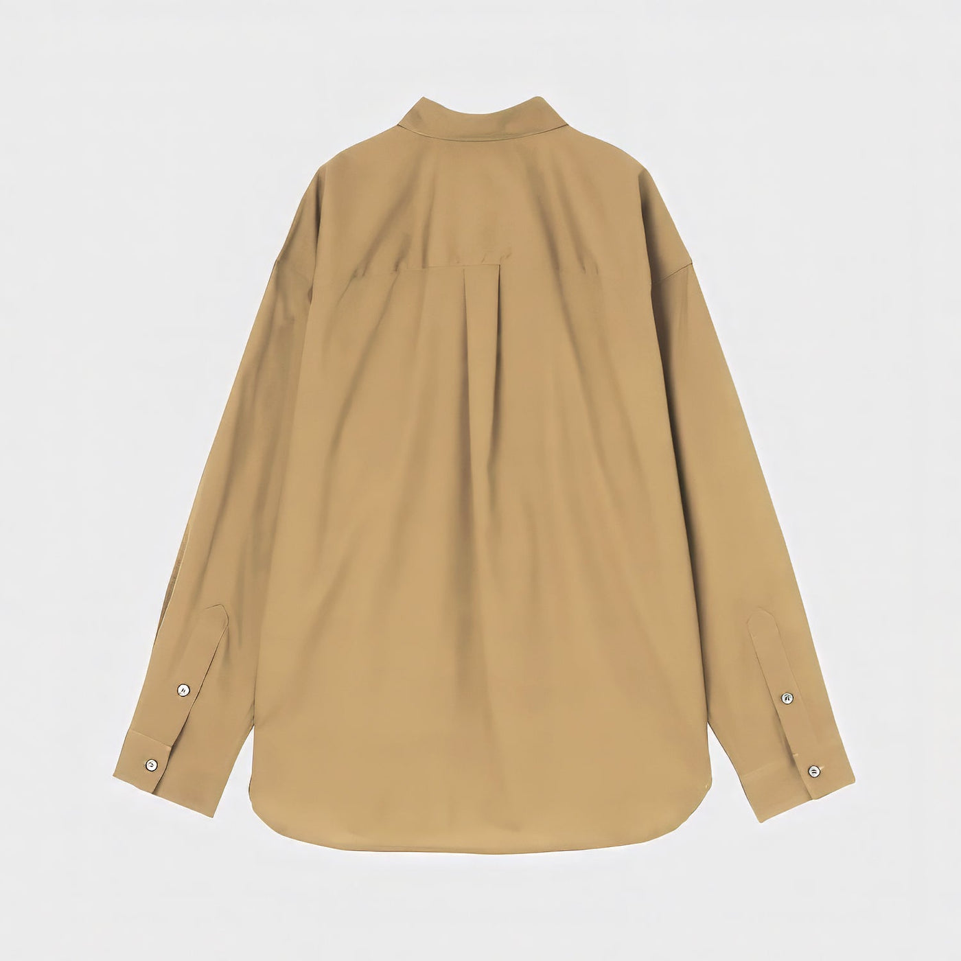 HERALBONY marina バンドカラーシャツ brown brush Easy-Care Art Panel Print Shirt「marina-moji003」 – HERALBONY