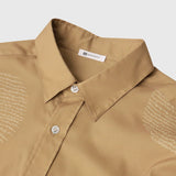 ￥Easy-Care Art Panel Print Shirt「marina-moji003」marina