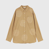￥Easy-Care Art Panel Print Shirt「marina-moji003」marina