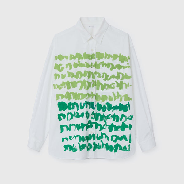 ￥レギュラーカラーシャツ「green brush - mm2025」marina