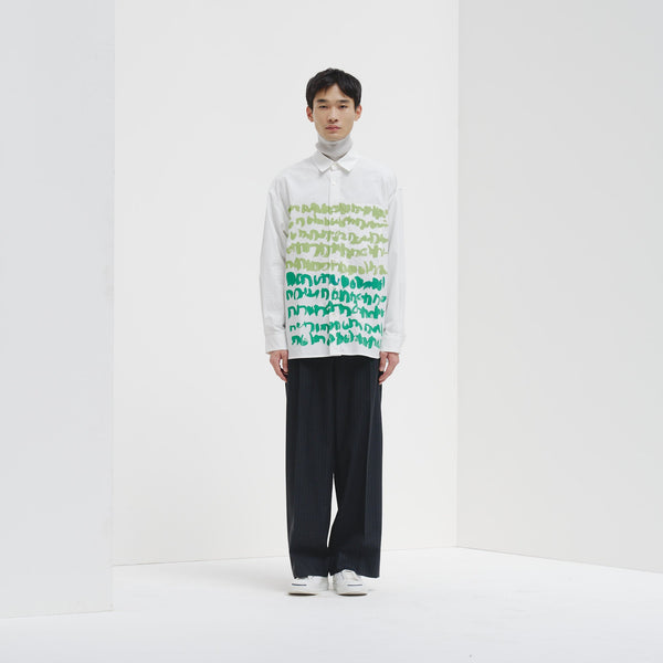 ￥レギュラーカラーシャツ「green brush - mm2025」marina