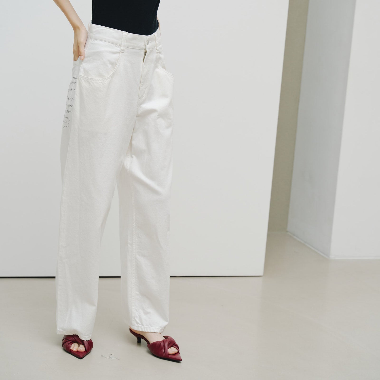 Denim pants (white) 
