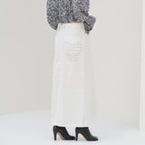 ￥デニムスカート（ホワイト）「heart - mm2024」marina