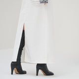 ￥デニムスカート（ホワイト）「heart - mm2024」marina