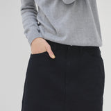 ￥デニムスカート（ブラック）「heart - mm2024」marina