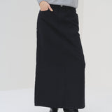 ￥デニムスカート（ブラック）「heart - mm2024」marina