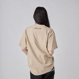 ￥【HEART】Logo T-Shirt　Vertical Triple Heart　BeigeHERALBONY