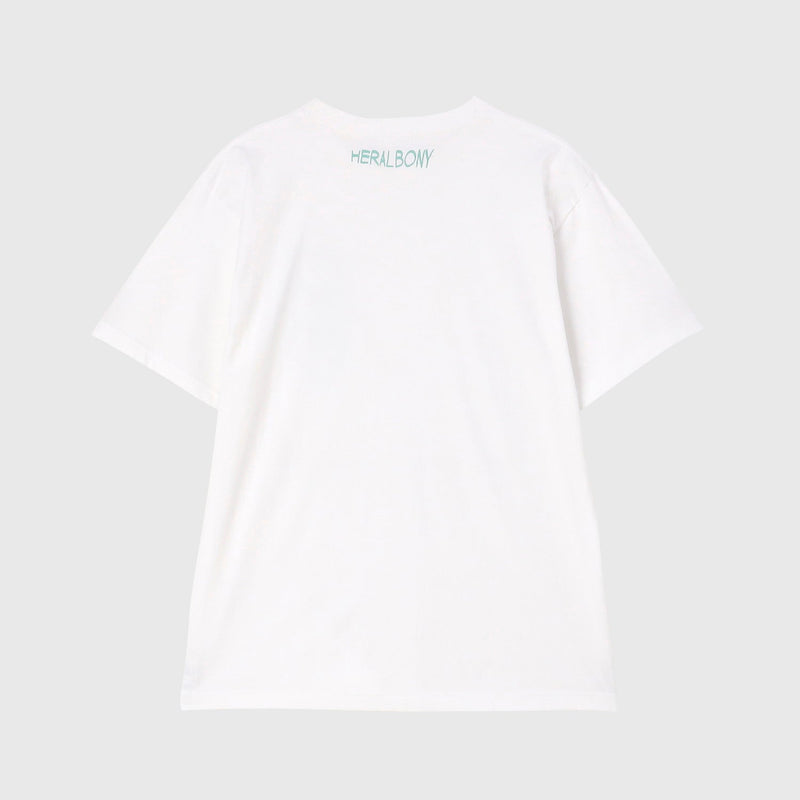 HEART】Logo T-Shirt Vertical Triple Heart White – HERALBONY