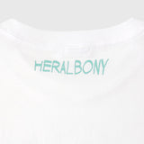 ￥【HEART】Logo T-Shirt　Vertical Triple Heart　WhiteHERALBONY