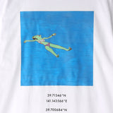 ￥HERALBONY× Nagasawa Coffee 　ショートスリーブTシャツ　「マレッティモ島の海」Yasuhiro Kobayashi