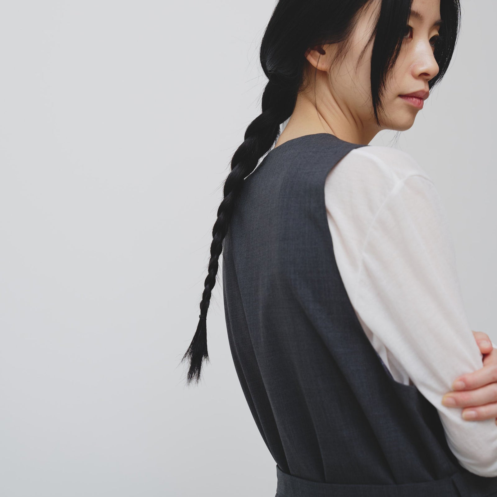 【新品、未使用】yoriもこもこロングジレ yori もこもこロングジレ