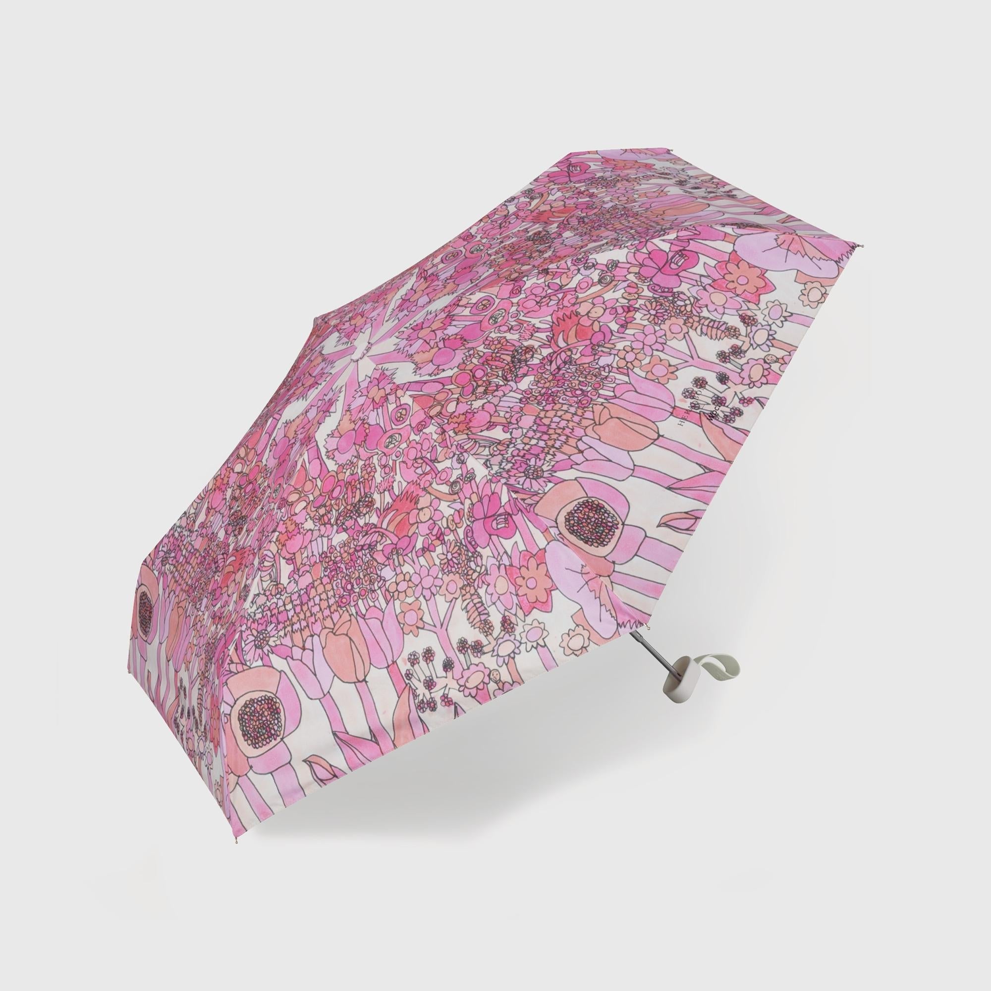 ￥【HERALBONY｜Wpc.™ 】 アート遮光日傘 mini「Pink Flower」Kanta Wajima