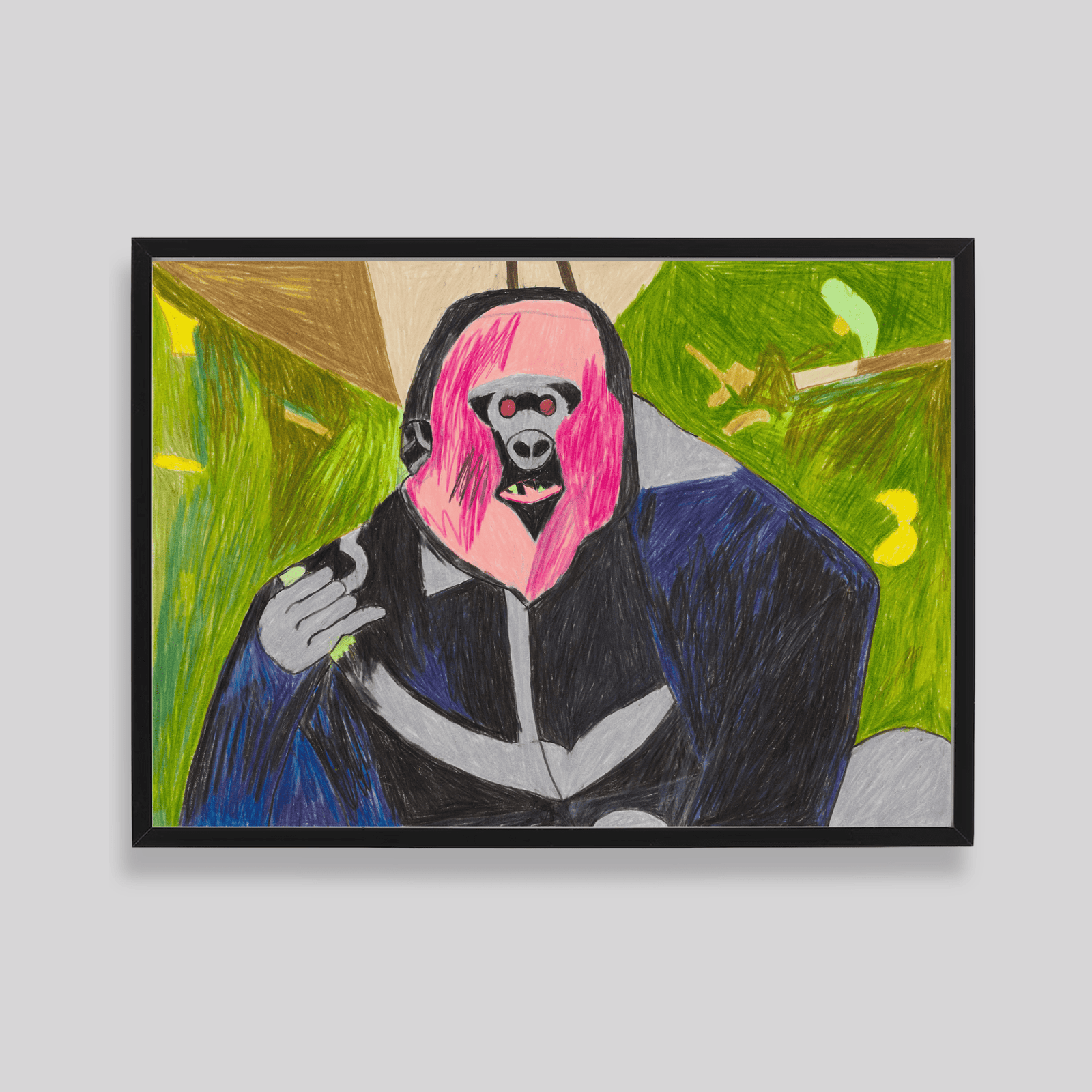 原画　ゴリラ　絵画　動物画　アクリル画　現代アート　一点物　手描き Amazon.co.jp: 原画 F3 熊 アート 絵画 動物画 アクリル画 現代