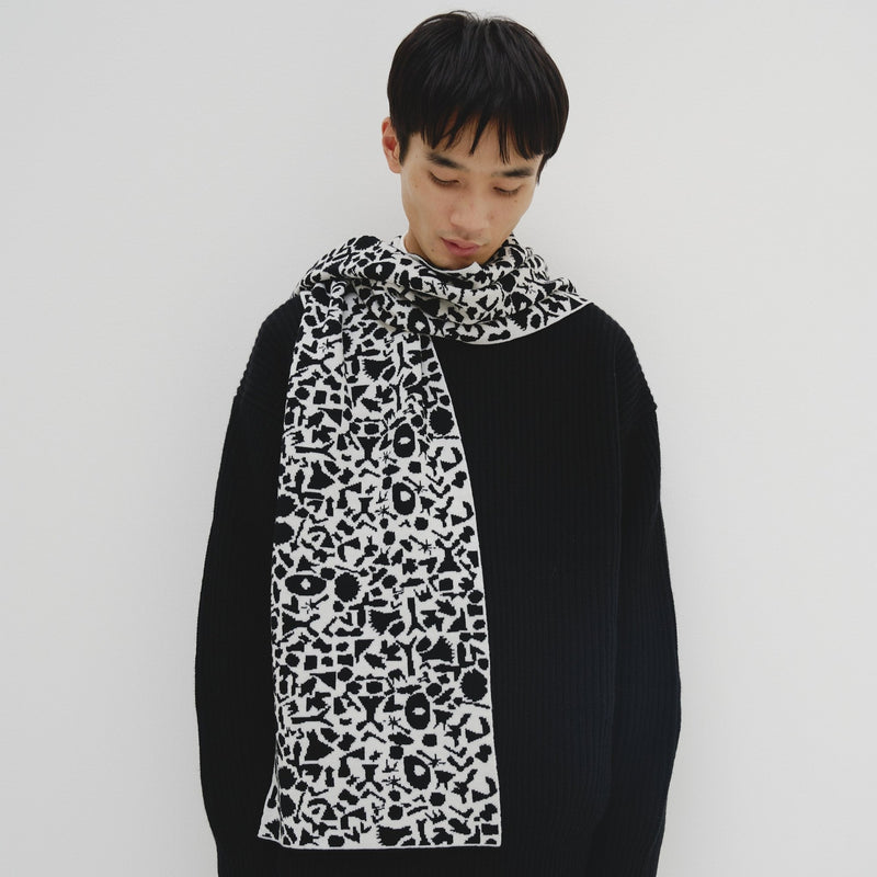 ￥ジャガードマフラー「かえでのチョキチョキ」Kaede Wajima