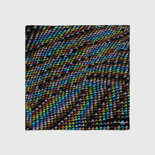 ￥シルク混バンダナ「ウゴケ！サンカク」fuco: