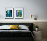 ￥インテリアアート「森の道ー青い森」Asuka Tazaki