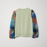 ￥袖プリントニットカーデ「桜」Momoko Eguchi