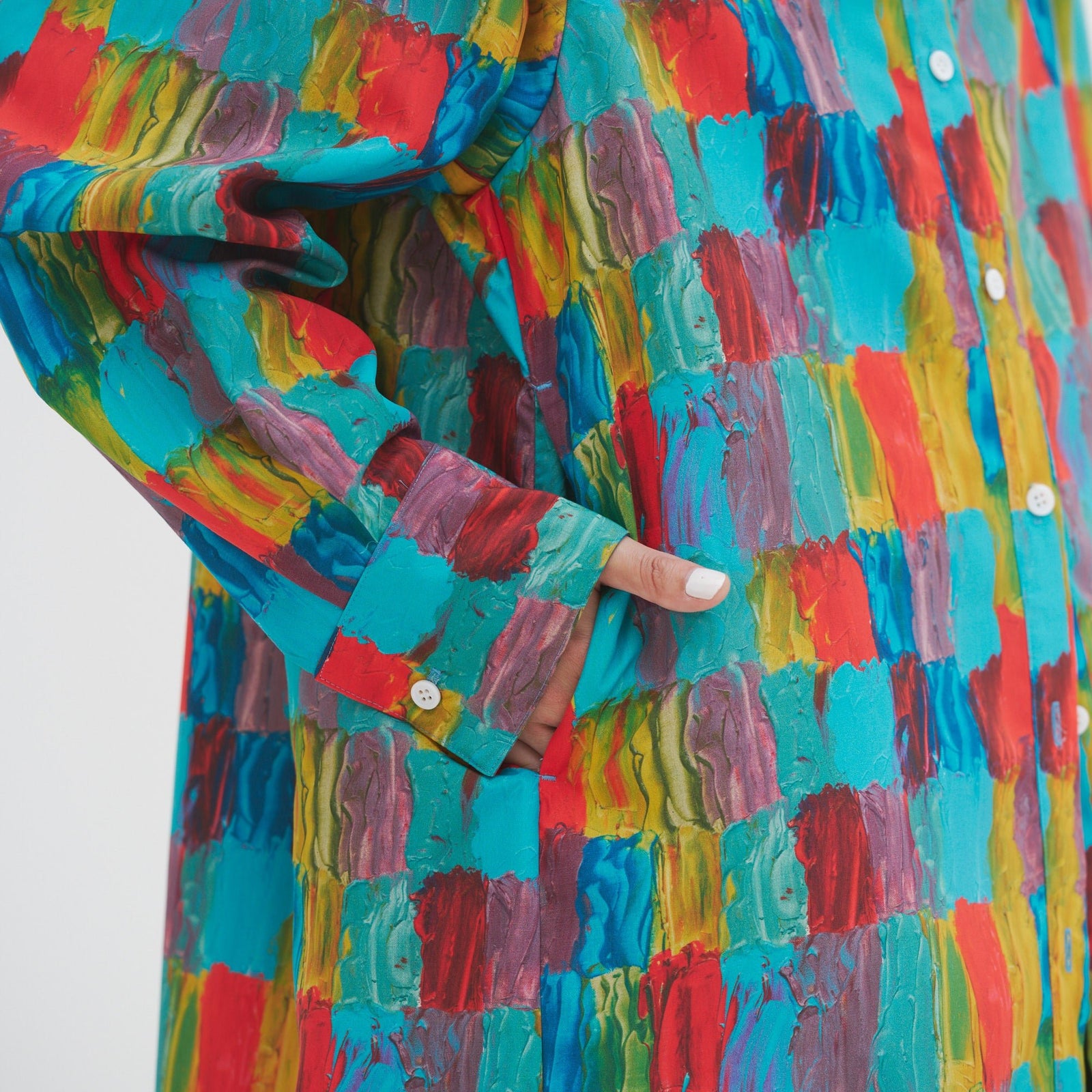 みなとのてんらんかい リバティ　イエロー 半袖 シャツワンピース みなとのてんらんかい リバティ イエロー 半袖 シャツワンピース