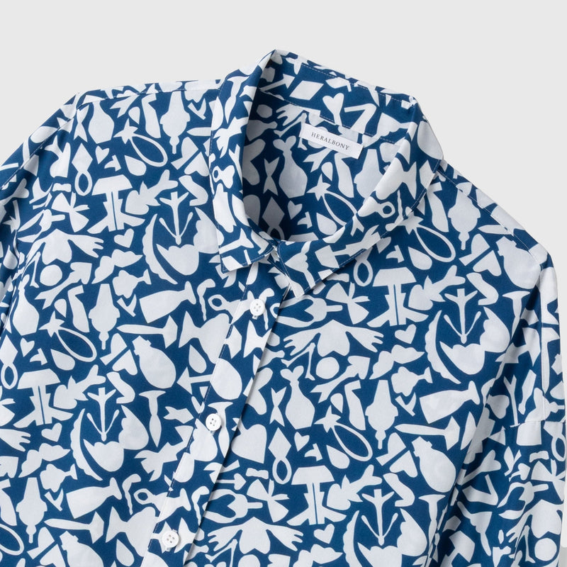 ￥シャツワンピース「アオの世界」Kaede Wajima