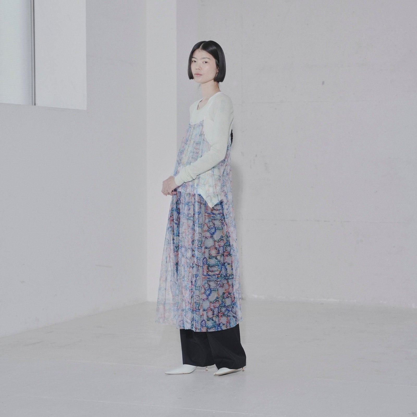 （新品）ヘラルボニー　チュールトップス「かお」 チュールワンピース「かお」 – HERALBONY