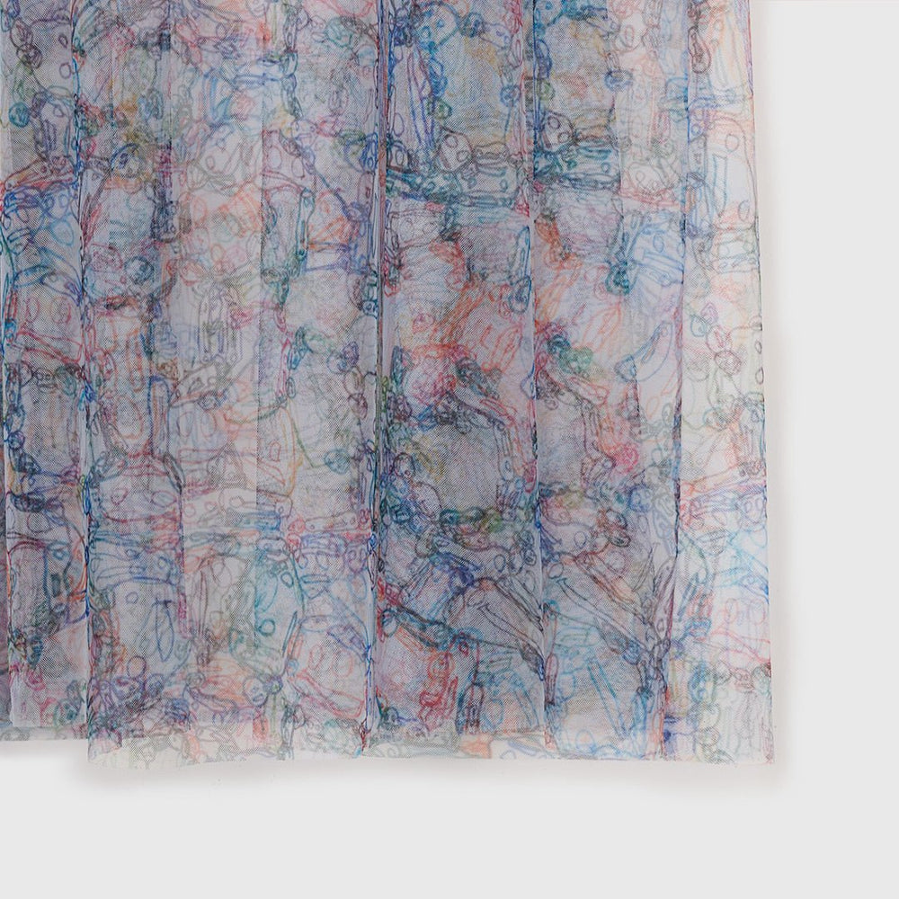 （新品）ヘラルボニー　チュールトップス「かお」 予約]チュールビーズデザイントップス/オフホワイト – Lumier