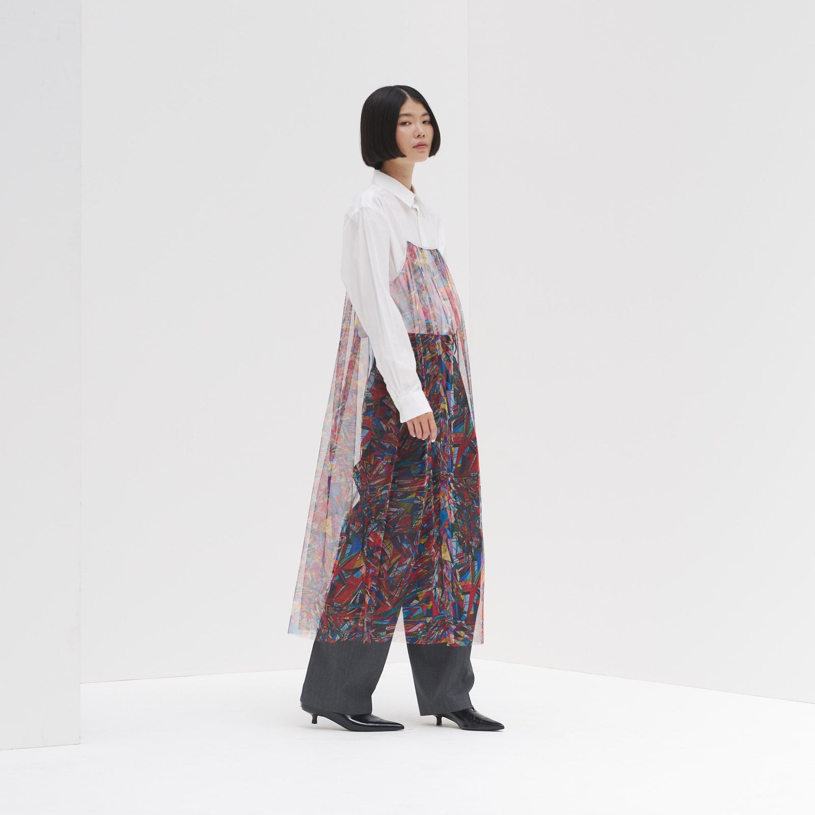 （新品）ヘラルボニー　チュールトップス「かお」 チュールワンピース「おりがみ」 – HERALBONY