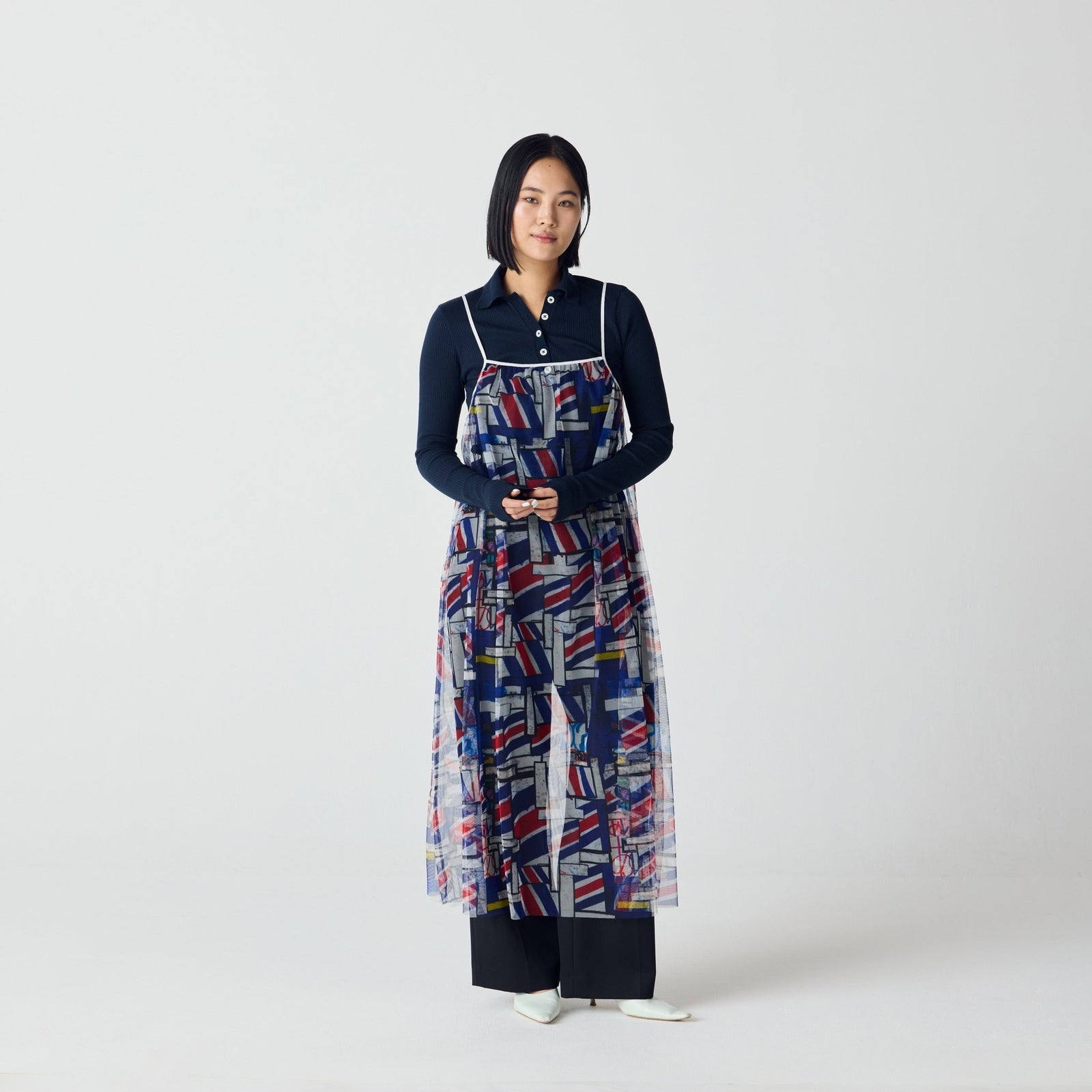 ヘラルボニー　チュールワンピース「かお」 チュールワンピース「サインポール」 – HERALBONY