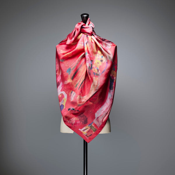 ヘラルボニー　シルクスカーフ「りんごのブーケ」 シルクスカーフ「りんごのブーケ」 – HERALBONY