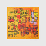 ￥シルクスカーフ「うし」Kiyomi Hoshi