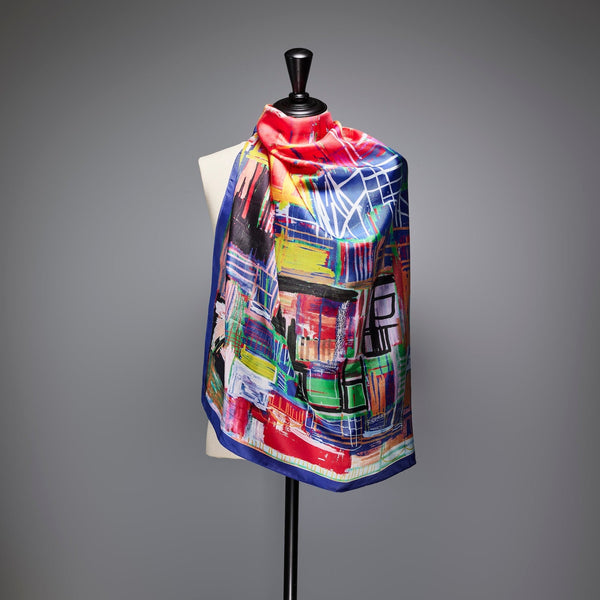 ￥シルクスカーフ「迷路」Yu Takada