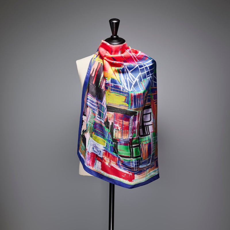 ￥シルクスカーフ「迷路」Yu Takada