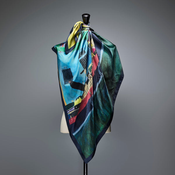 ヘラルボニー　スカーフ ヘラルボニー】プリントスカーフ A/C DESIGN BY ALPHA CUBIC