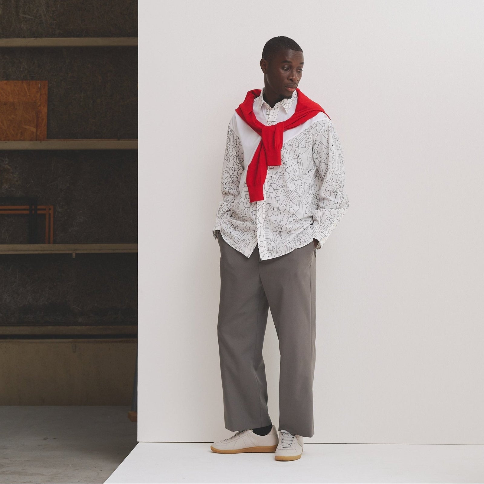 ヘラルボニー【夏の魔物】シャツ デザインシャツ（ショルダー切替）「夏の魔物」 – HERALBONY