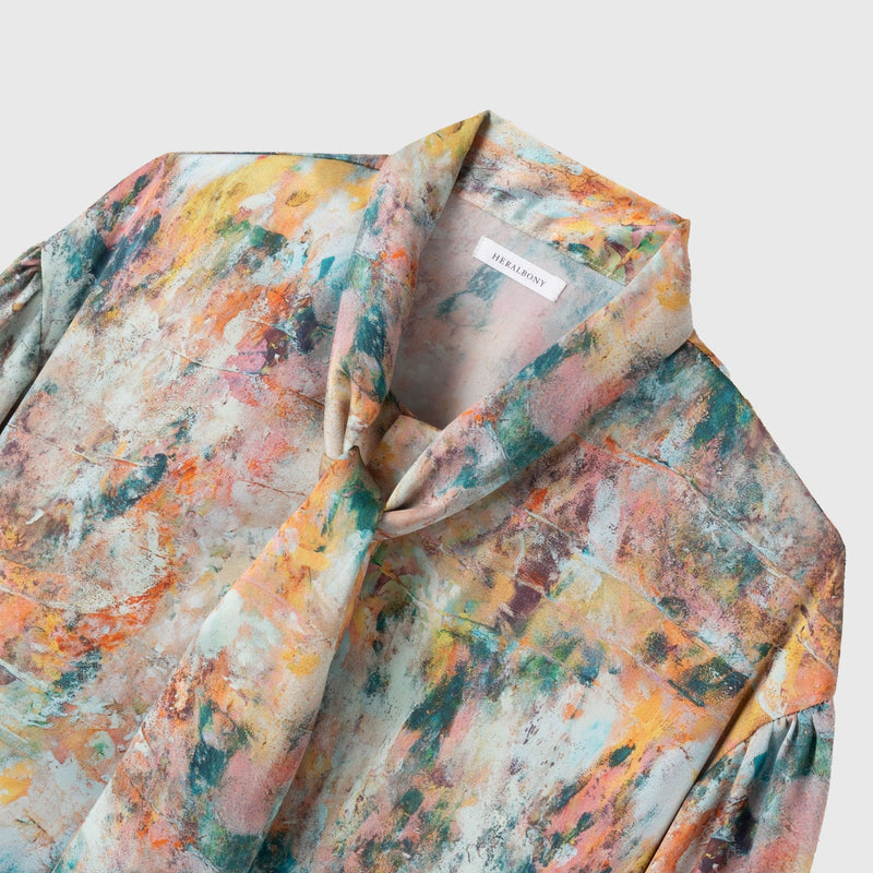 ￥サテンボウタイブラウス「サンバ」Madoka Nishimura