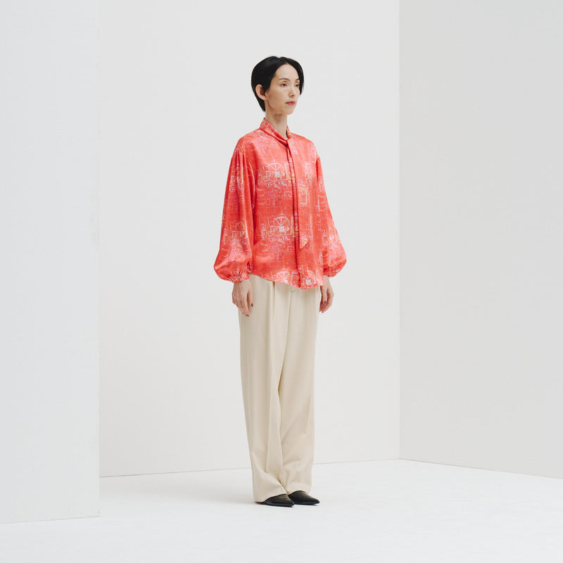 ￥サテンボウタイブラウス「無題」Yu Takada