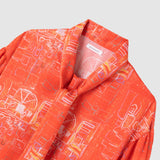 ￥サテンボウタイブラウス「無題」Yu Takada