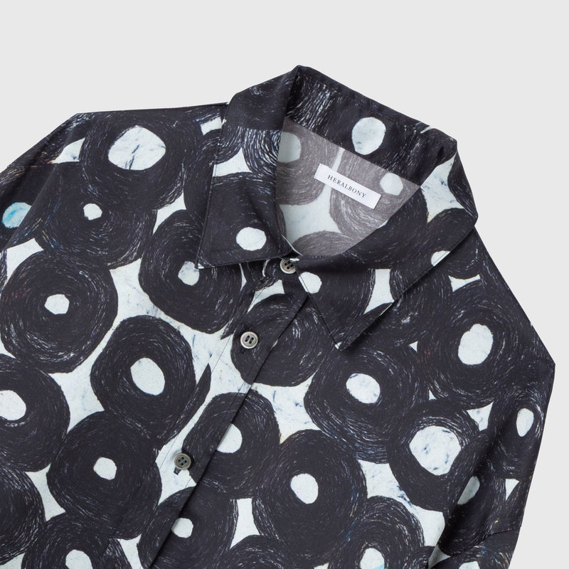 ￥サテンシャツブラウス「（無題）（丸）」Sanae Sasaki