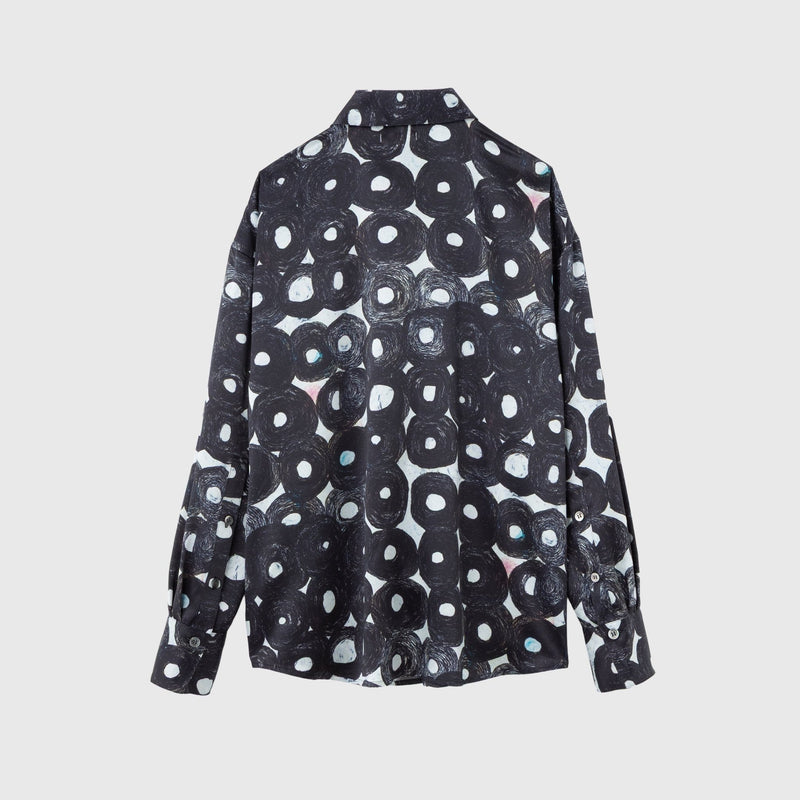 ￥サテンシャツブラウス「（無題）（丸）」Sanae Sasaki