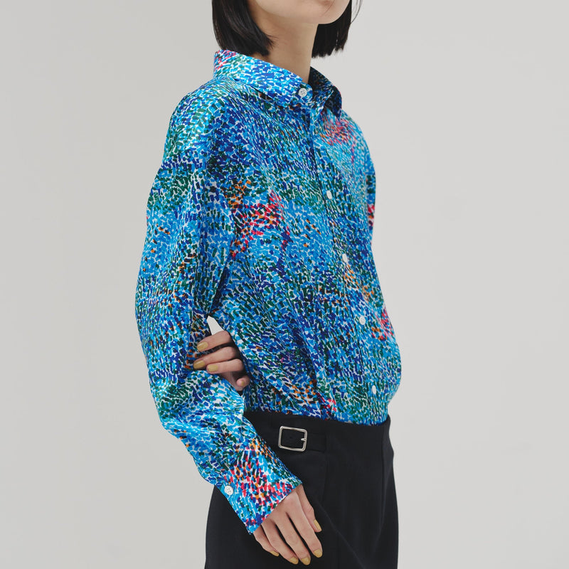 シャツブラウス「（無題）（青）」 – HERALBONY