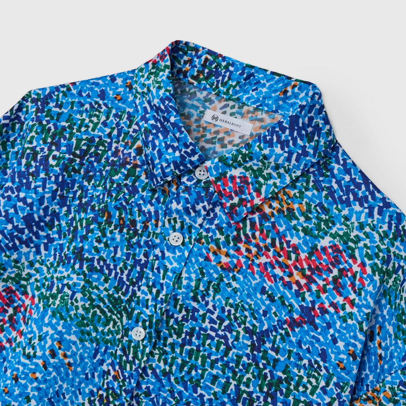 シャツブラウス「（無題）（青）」 – HERALBONY