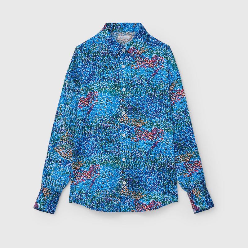 シャツブラウス「（無題）（青）」 – HERALBONY