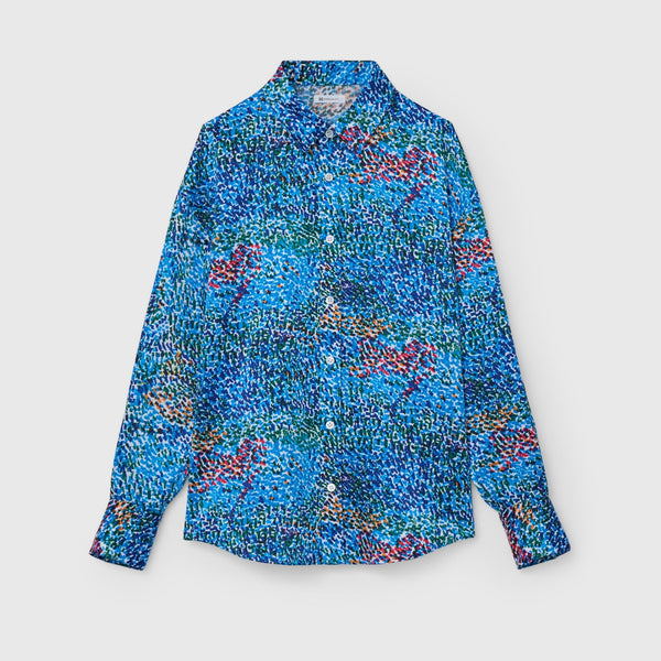 シャツブラウス「（無題）（青）」 – HERALBONY