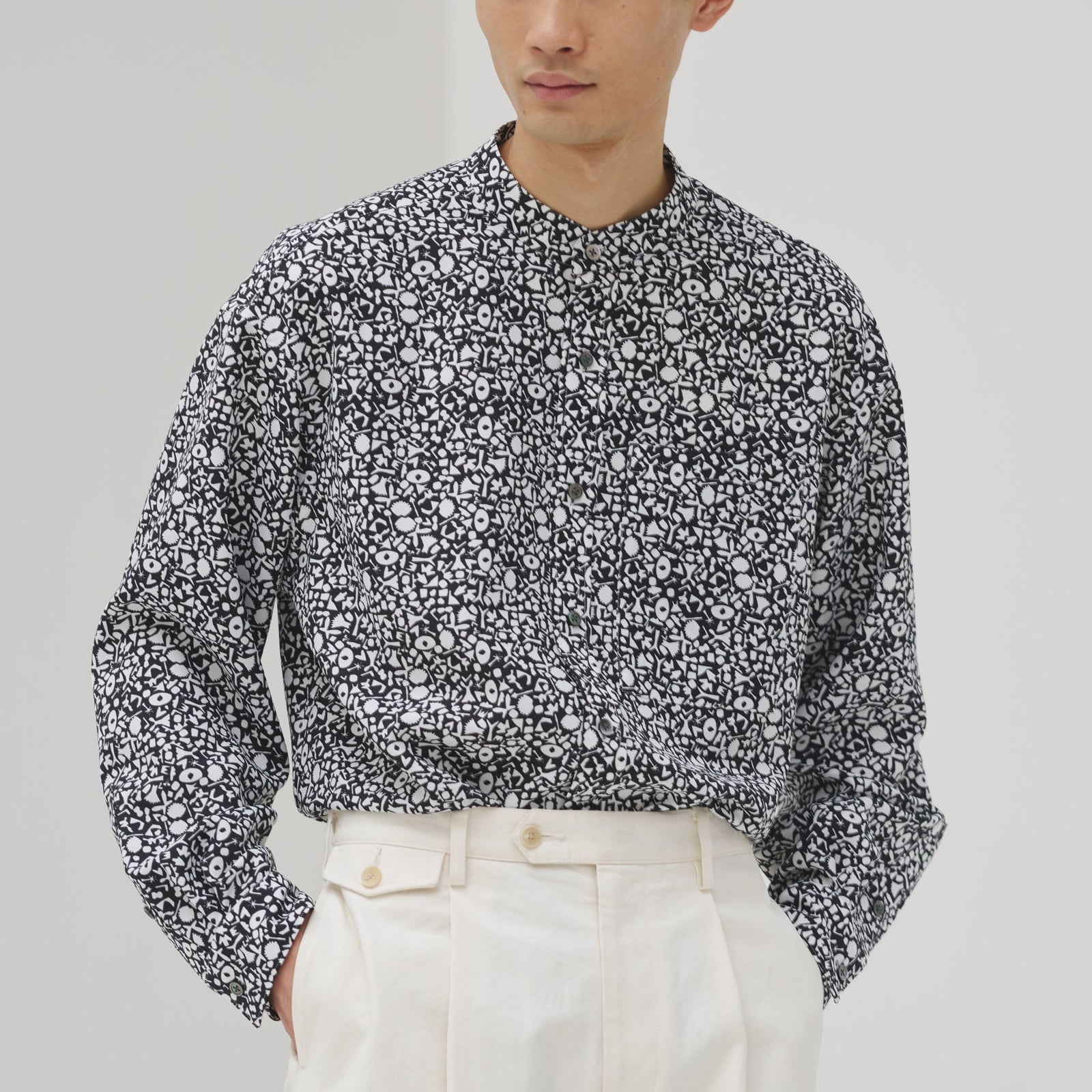 バンドカラーシャツ「かえでのチョキチョキ」 – HERALBONY