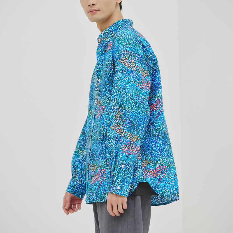 ブロードレギュラーカラーシャツ「（無題）（青）」| HERALBONY